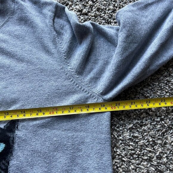 Joe Fresh Sweater Womens Large Gray Sweater w/Black Cat - Picture 5 of 6